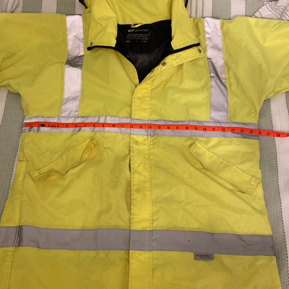 Rain Jacket Hi Viz Safety Men’s Large High Visibility Garment Class 3 - Picture 9 of 10
